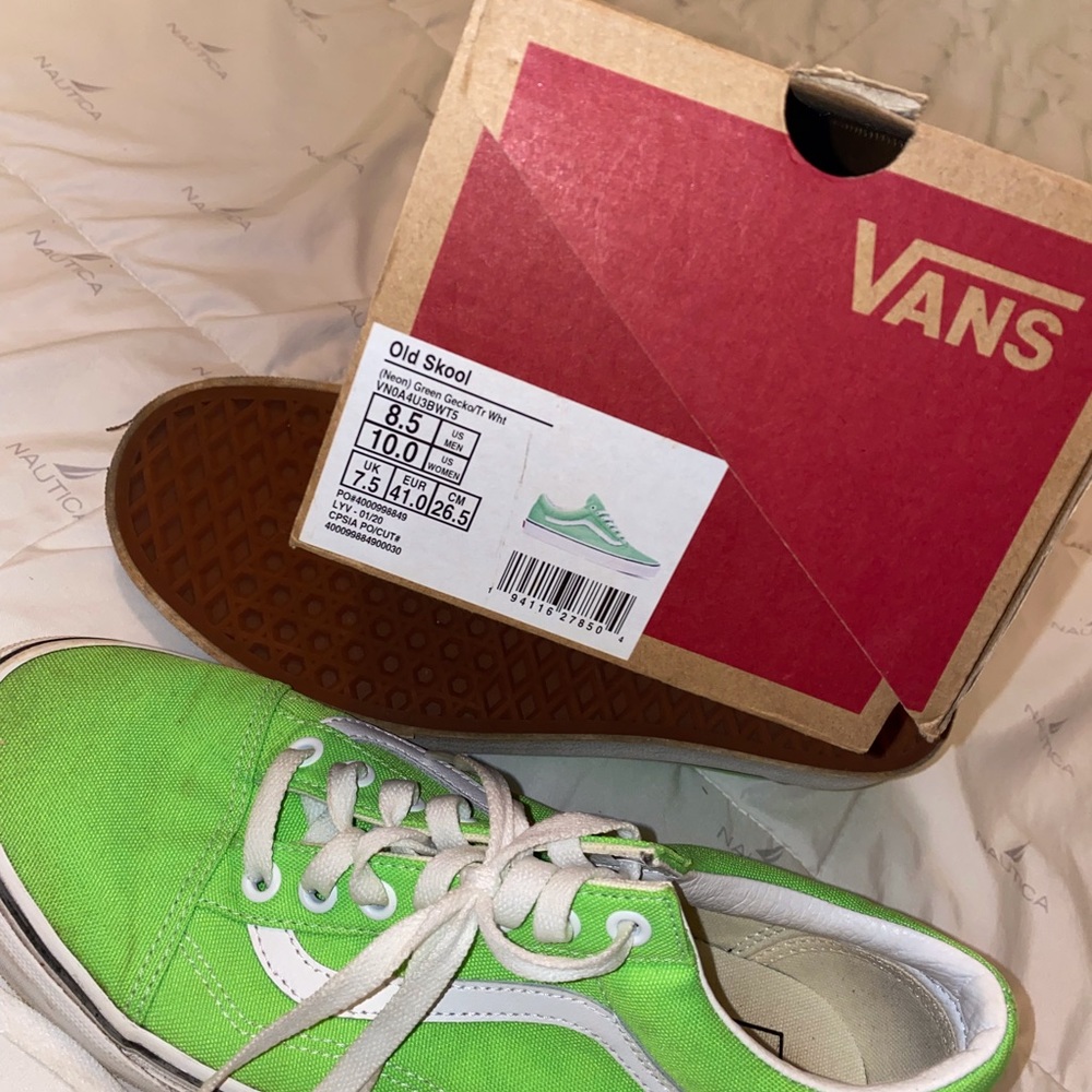 Vans 8.5 Neon Green Old Skool - Picture 5 of 5
